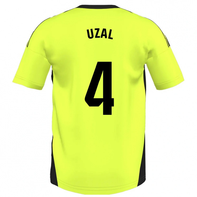 Danxen Hombre Camiseta Yeray Uzal #4 Amarillo Fluorescente 2ª Equipación 2025/26 La Camisa México