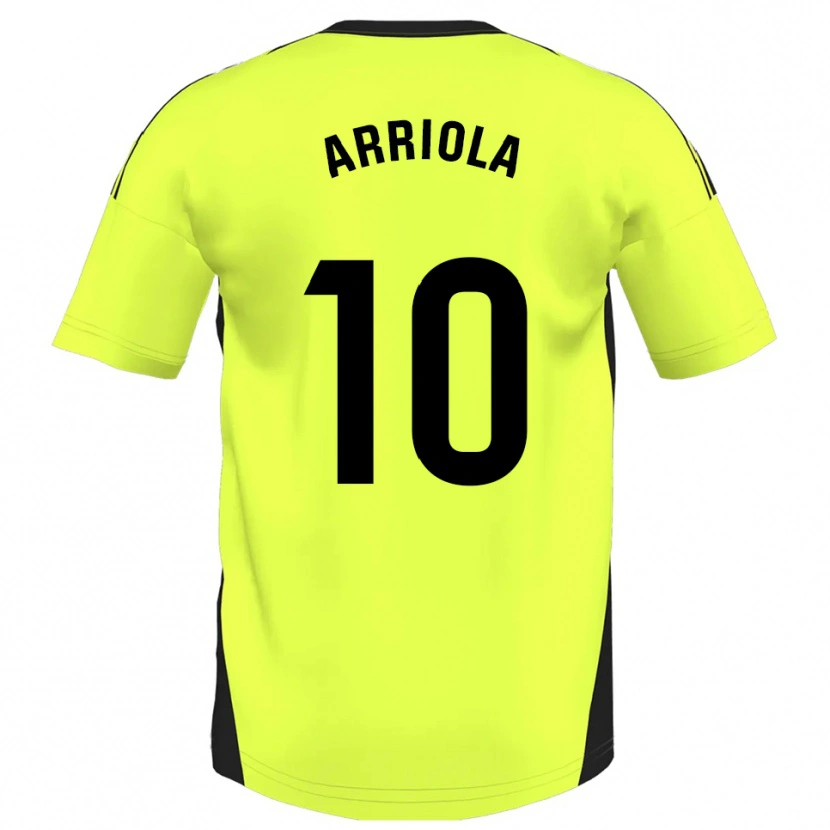 Danxen Hombre Camiseta Marcos Arriola #10 Amarillo Fluorescente 2ª Equipación 2025/26 La Camisa México