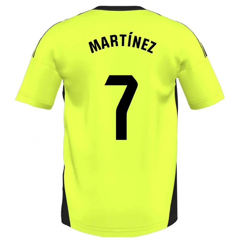 Danxen Hombre Camiseta Markel Martínez #7 Amarillo Fluorescente 2ª Equipación 2025/26 La Camisa México