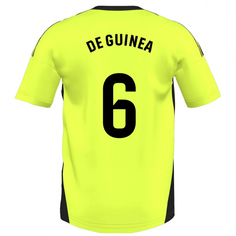 Danxen Hombre Camiseta Asier Ortiz De Guinea #6 Amarillo Fluorescente 2ª Equipación 2025/26 La Camisa México
