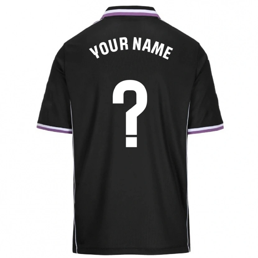 Danxen Hombre Camiseta Su Nombre #0 Morado Negro 2ª Equipación 2025/26 La Camisa México