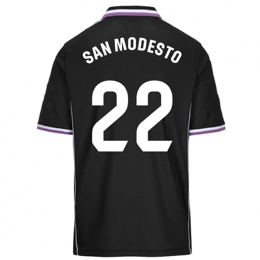 Danxen Hombre Camiseta Hugo San Modesto #22 Morado Negro 2ª Equipación 2025/26 La Camisa México