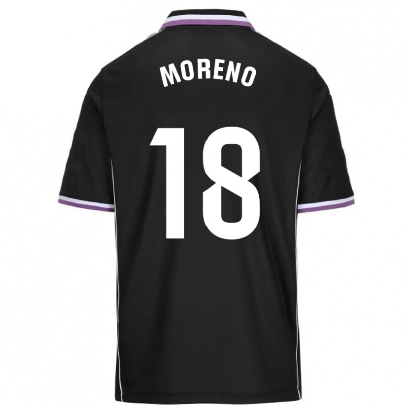 Danxen Hombre Camiseta Xavi Moreno #18 Morado Negro 2ª Equipación 2025/26 La Camisa México