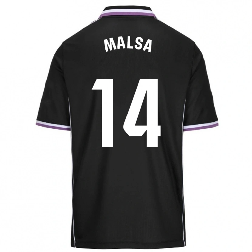 Danxen Hombre Camiseta Mickaël Malsa #14 Morado Negro 2ª Equipación 2025/26 La Camisa México