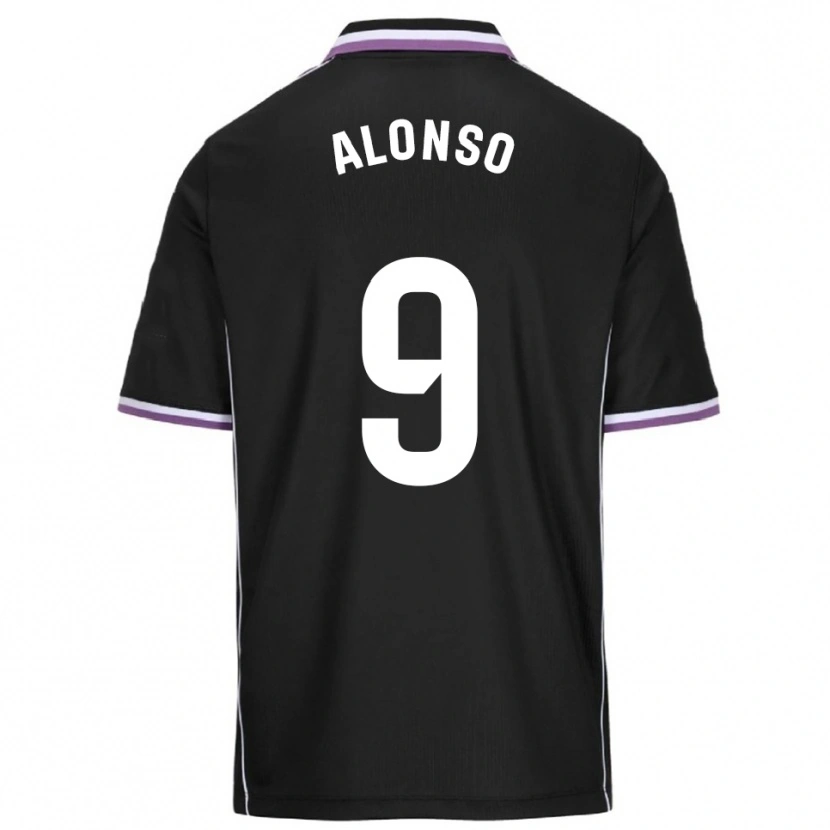 Danxen Hombre Camiseta María Alonso Hidalgo #9 Morado Negro 2ª Equipación 2025/26 La Camisa México