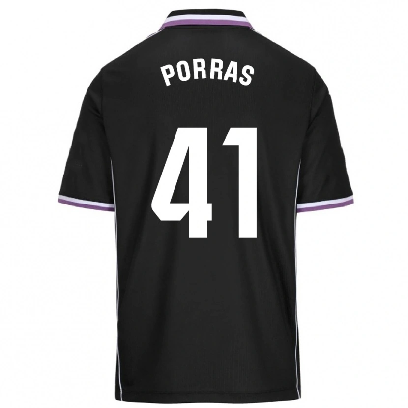 Danxen Hombre Camiseta César Porras #41 Morado Negro 2ª Equipación 2025/26 La Camisa México