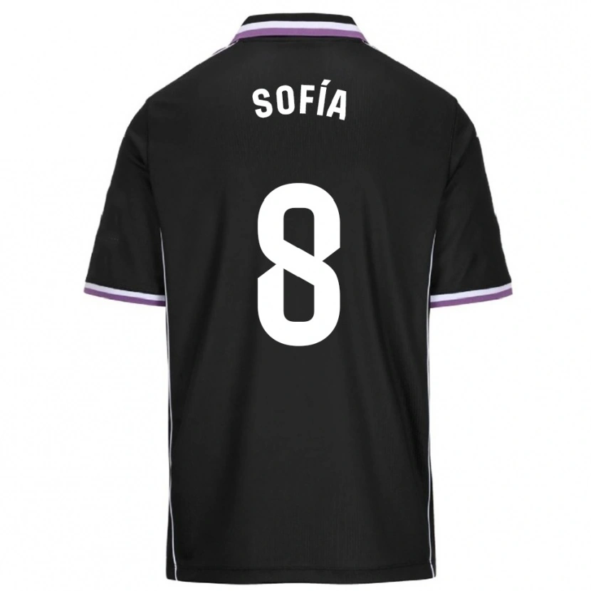 Danxen Hombre Camiseta Sofía Fernández Gutiérrez #8 Morado Negro 2ª Equipación 2025/26 La Camisa México