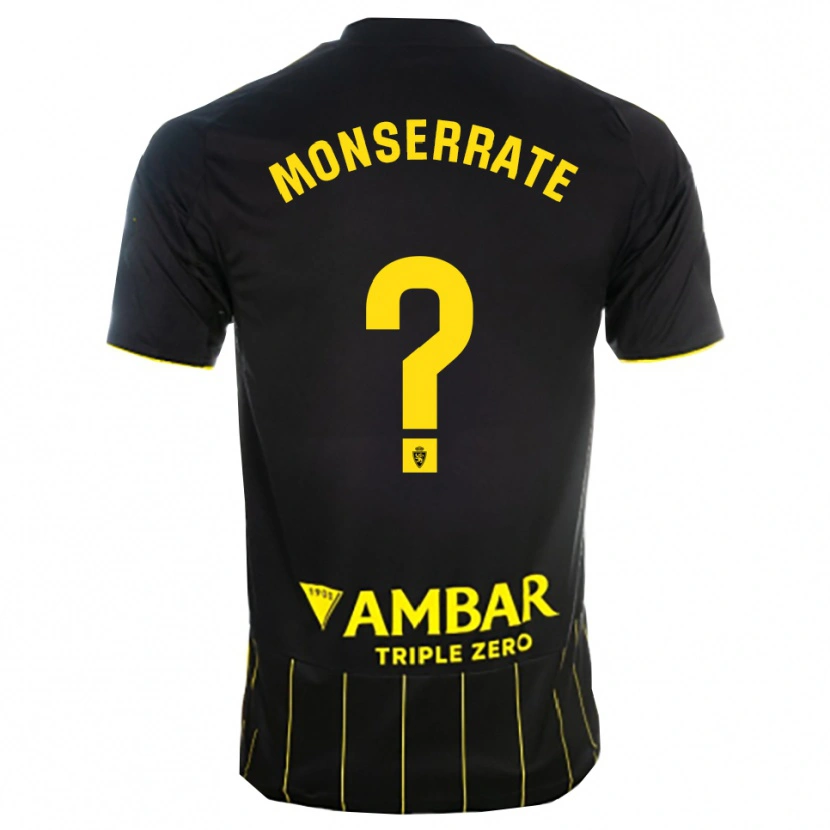 Danxen Hombre Camiseta Jano Monserrate #0 Negro Amarillo 2ª Equipación 2025/26 La Camisa México