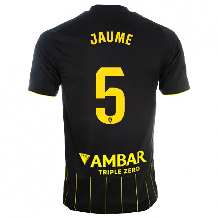 Danxen Hombre Camiseta Jaume Grau #5 Negro Amarillo 2ª Equipación 2025/26 La Camisa México