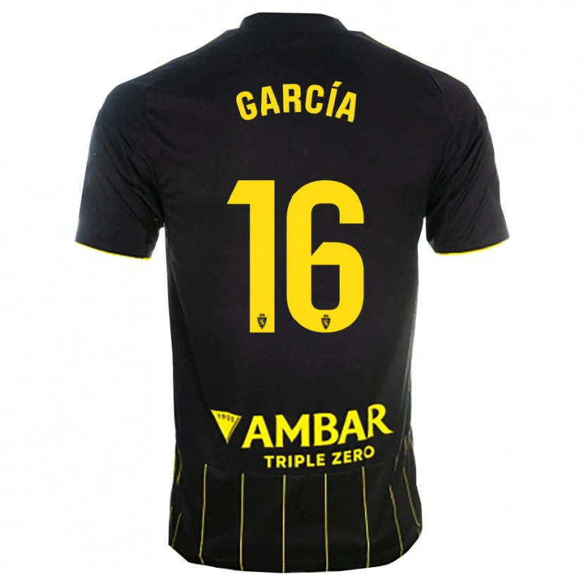 Danxen Hombre Camiseta Iker García #16 Negro Amarillo 2ª Equipación 2025/26 La Camisa México