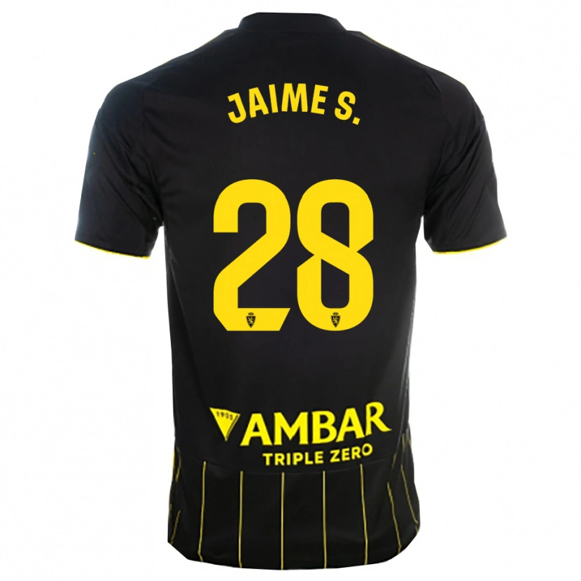 Danxen Hombre Camiseta Jaime Sánchez #28 Negro Amarillo 2ª Equipación 2025/26 La Camisa México