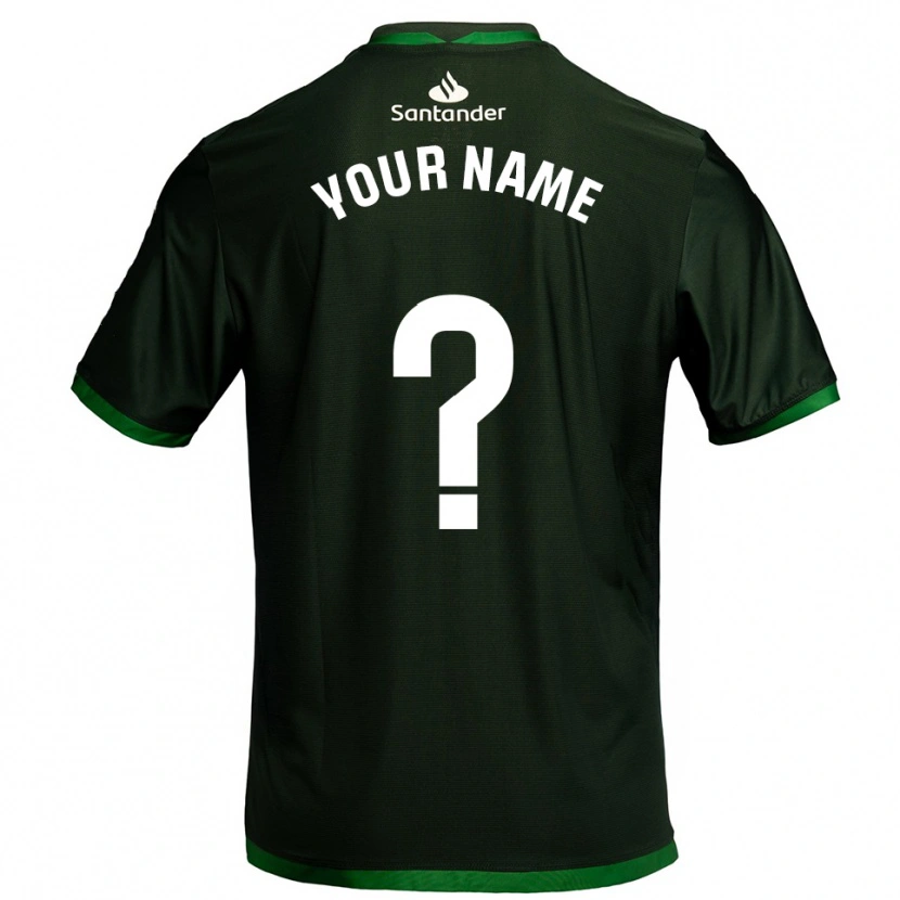 Danxen Hombre Camiseta Su Nombre #0 Verde Oscuro 2ª Equipación 2025/26 La Camisa México
