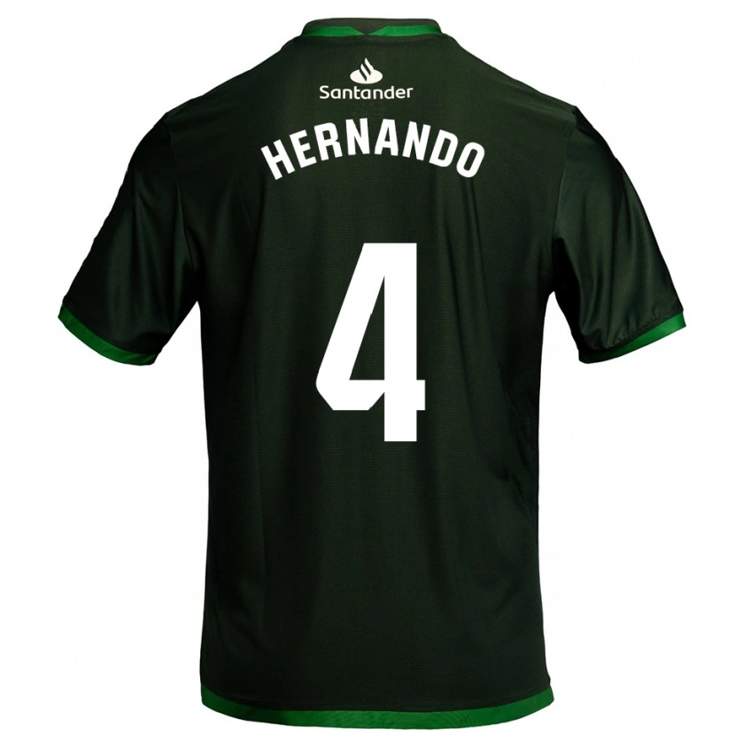 Danxen Hombre Camiseta Manu Hernando #4 Verde Oscuro 2ª Equipación 2025/26 La Camisa México