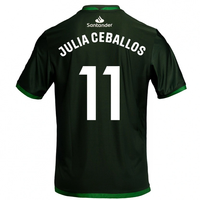 Danxen Hombre Camiseta Julia Ceballos Carrancio #11 Verde Oscuro 2ª Equipación 2025/26 La Camisa México