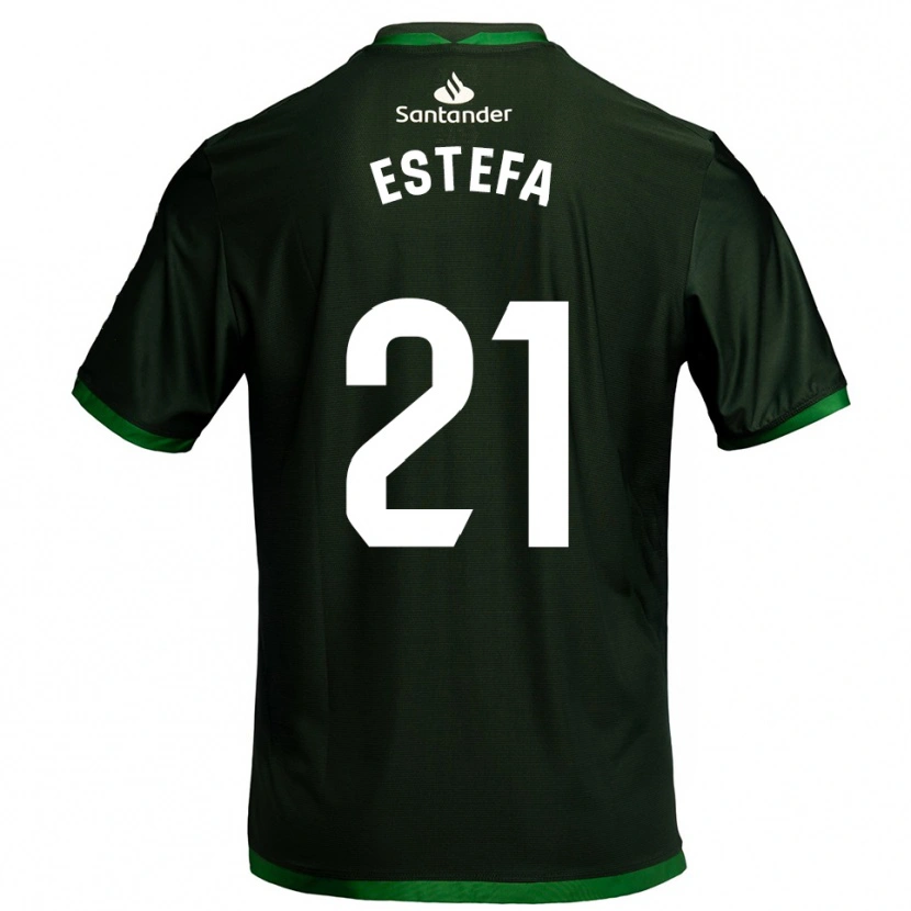 Danxen Hombre Camiseta Estefanía Torralba Pareja #21 Verde Oscuro 2ª Equipación 2025/26 La Camisa México