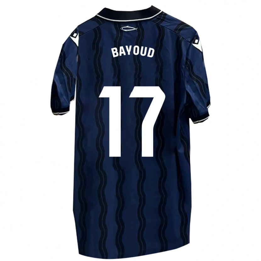 Danxen Hombre Camiseta Taufek Bayoud #17 Azul Oscuro Negro 2ª Equipación 2025/26 La Camisa México