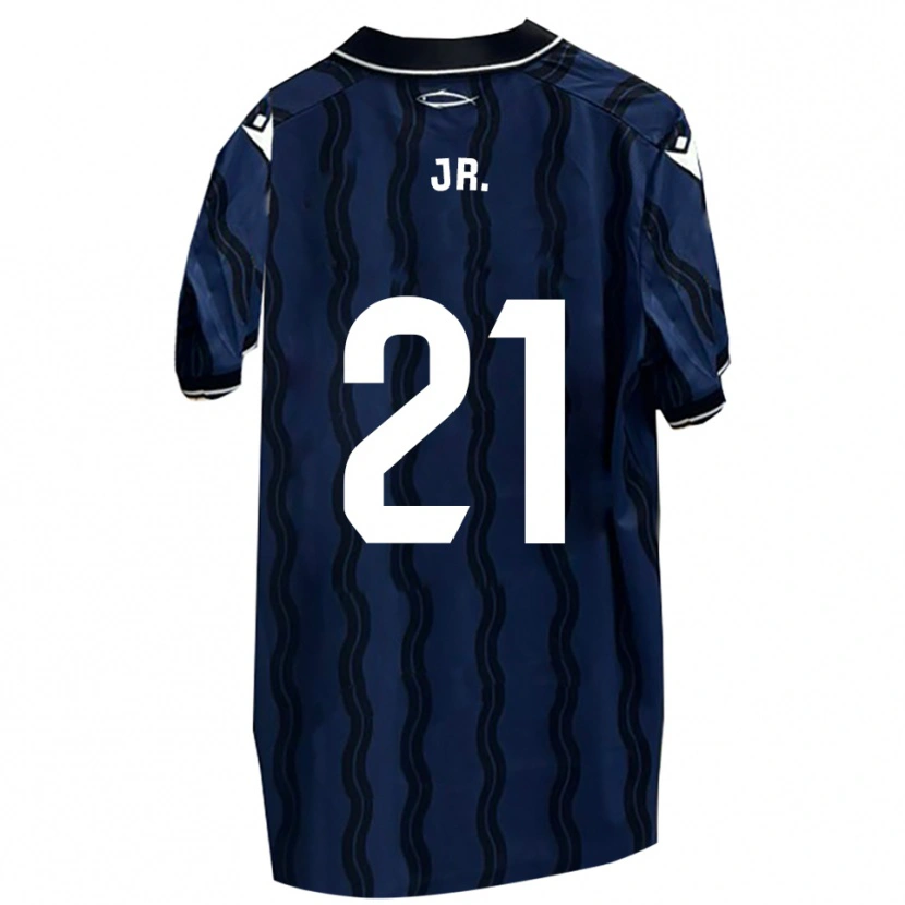 Danxen Hombre Camiseta Douglas Jr. #21 Azul Oscuro Negro 2ª Equipación 2025/26 La Camisa México
