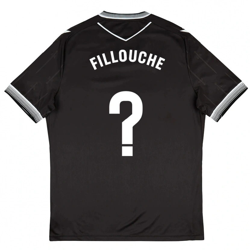 Danxen Hombre Camiseta Salvador Fillouche #0 Negro Blanco 2ª Equipación 2025/26 La Camisa México