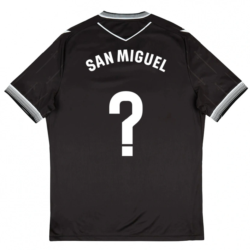 Danxen Hombre Camiseta Darío San Miguel #0 Negro Blanco 2ª Equipación 2025/26 La Camisa México