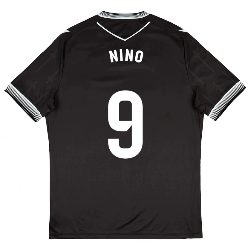 Danxen Hombre Camiseta Fer Niño #9 Negro Blanco 2ª Equipación 2025/26 La Camisa México