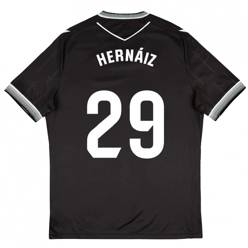 Danxen Hombre Camiseta David Hernáiz #29 Negro Blanco 2ª Equipación 2025/26 La Camisa México