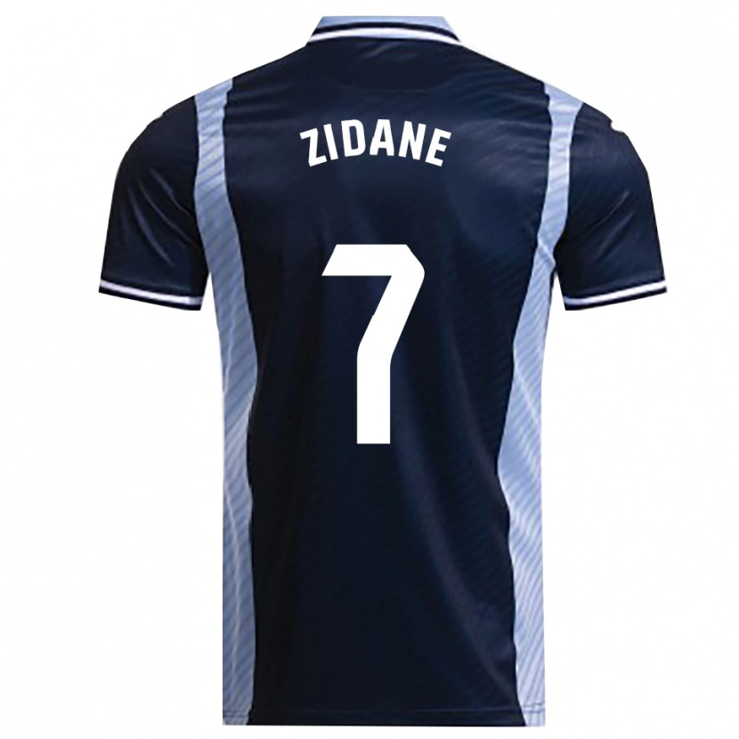 Danxen Hombre Camiseta Théo Zidane #7 Azul Marino Celeste 2ª Equipación 2025/26 La Camisa México