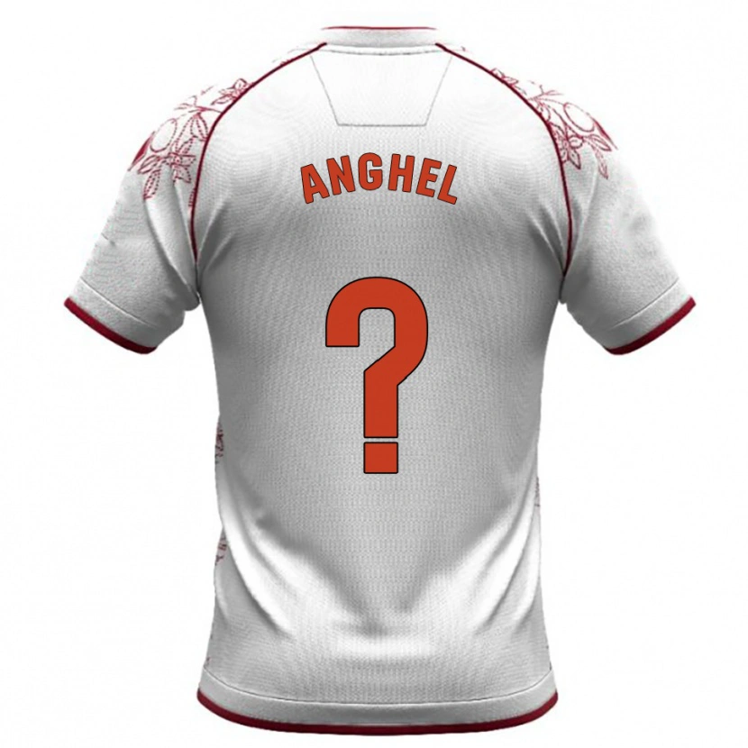 Danxen Hombre Camiseta Nicolas Anghel #0 Blanco Burdeos 2ª Equipación 2025/26 La Camisa México