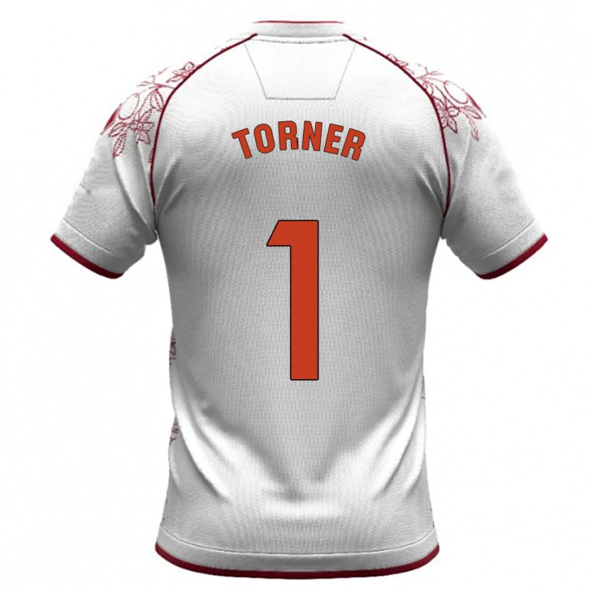 Danxen Hombre Camiseta Sergi Torner #1 Blanco Burdeos 2ª Equipación 2025/26 La Camisa México