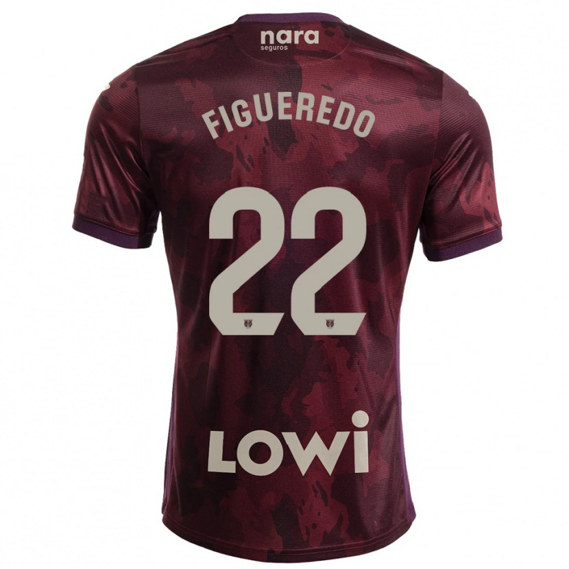 Danxen Hombre Camiseta Sebastián Figueredo #22 Burdeos Blanco 2ª Equipación 2025/26 La Camisa México