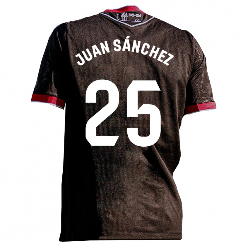 Danxen Hombre Camiseta Juan Sánchez #25 Negro Rojo 2ª Equipación 2025/26 La Camisa México