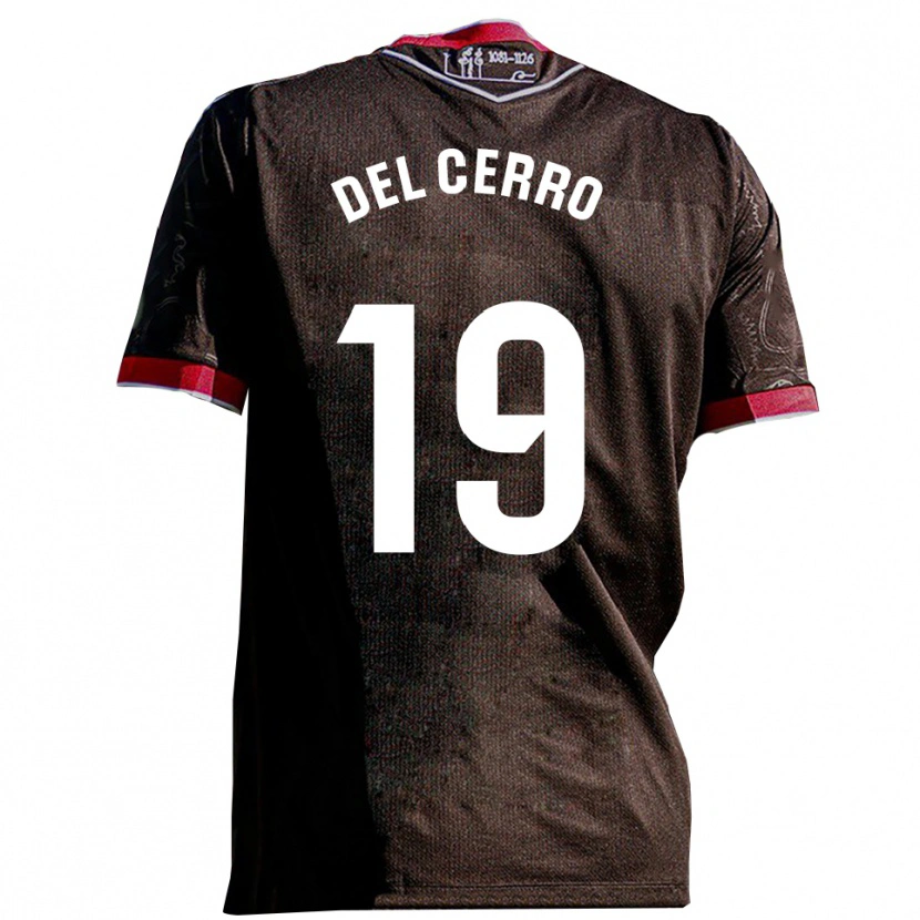 Danxen Hombre Camiseta Dani Del Cerro #19 Negro Rojo 2ª Equipación 2025/26 La Camisa México