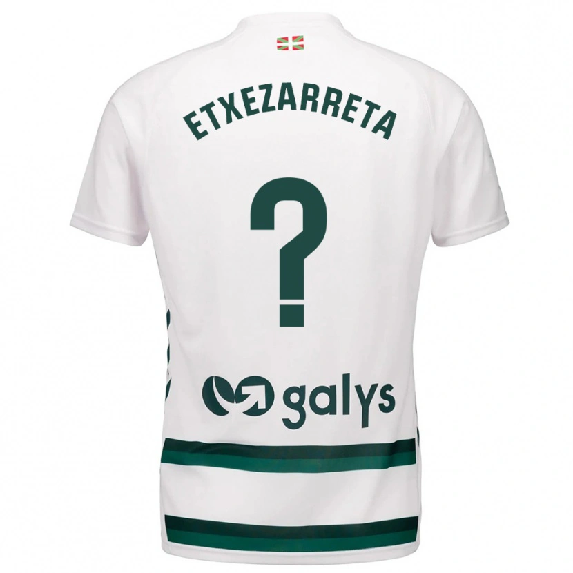 Danxen Hombre Camiseta Ane Etxezarreta Ayerbe #0 Blanco Verde 2ª Equipación 2025/26 La Camisa México