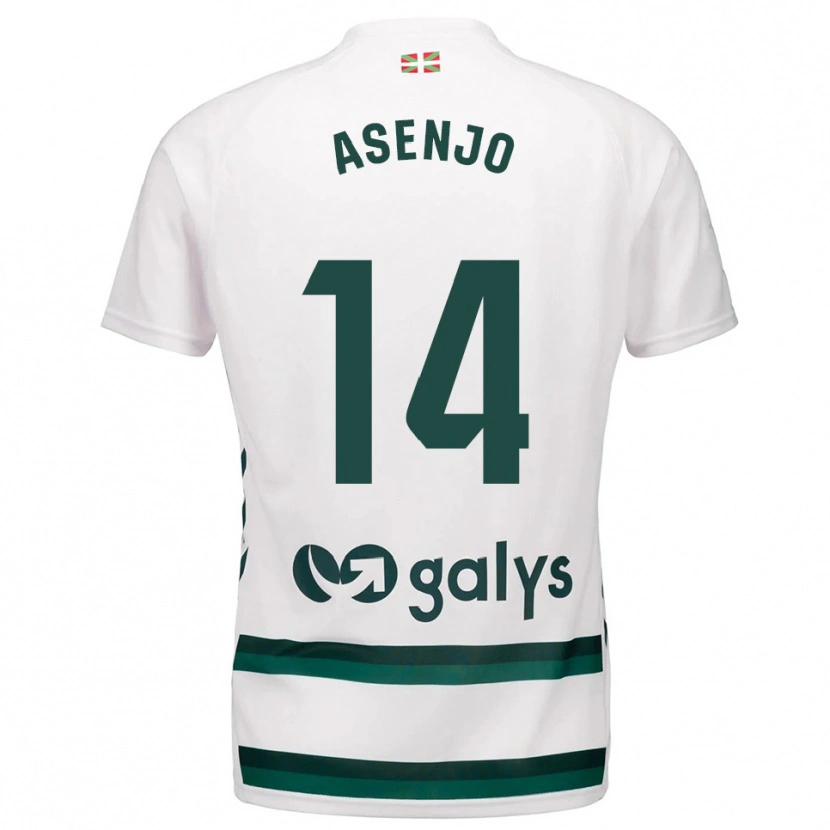 Danxen Hombre Camiseta Ibai Asenjo #14 Blanco Verde 2ª Equipación 2025/26 La Camisa México