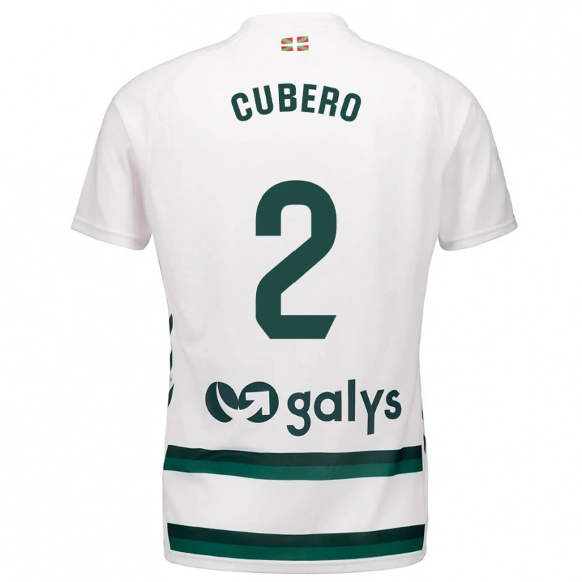 Danxen Hombre Camiseta Sergio Cubero #2 Blanco Verde 2ª Equipación 2025/26 La Camisa México