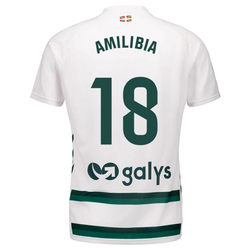 Danxen Hombre Camiseta Anartz Amilibia #18 Blanco Verde 2ª Equipación 2025/26 La Camisa México