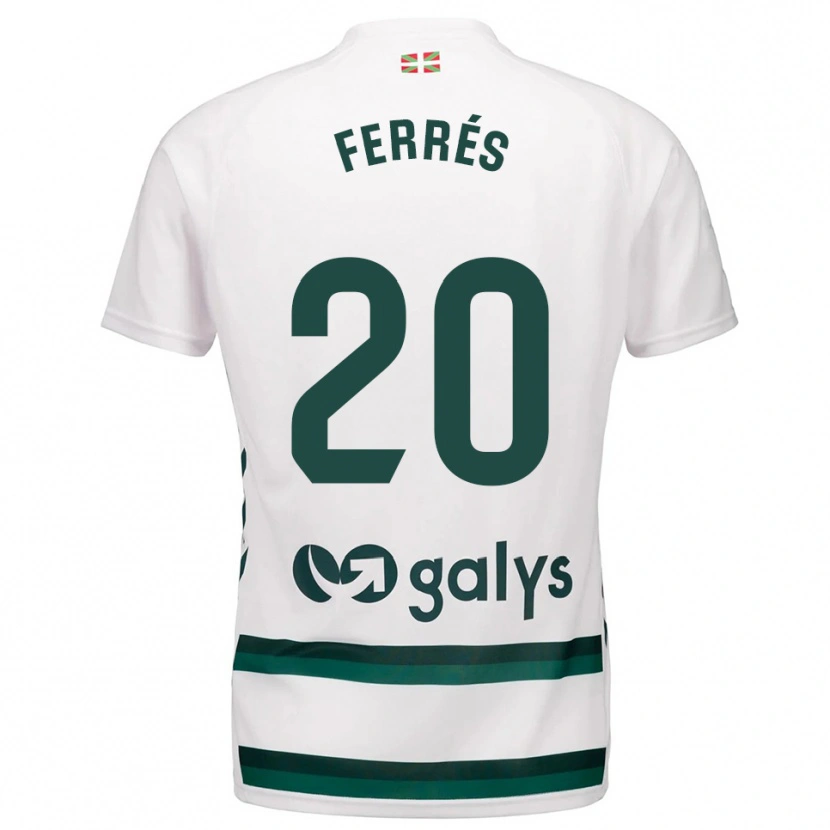 Danxen Hombre Camiseta Llorenç Ferrés #20 Blanco Verde 2ª Equipación 2025/26 La Camisa México