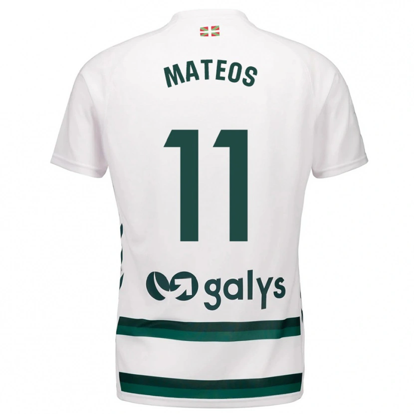 Danxen Hombre Camiseta Endika Mateos #11 Blanco Verde 2ª Equipación 2025/26 La Camisa México
