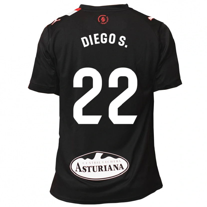 Danxen Hombre Camiseta Diego Sánchez #22 Negro Blanco 2ª Equipación 2025/26 La Camisa México