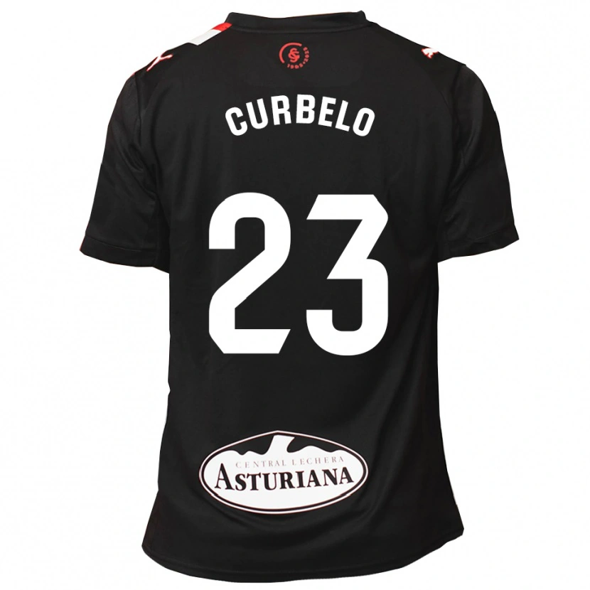 Danxen Hombre Camiseta Eric Curbelo #23 Negro Blanco 2ª Equipación 2025/26 La Camisa México