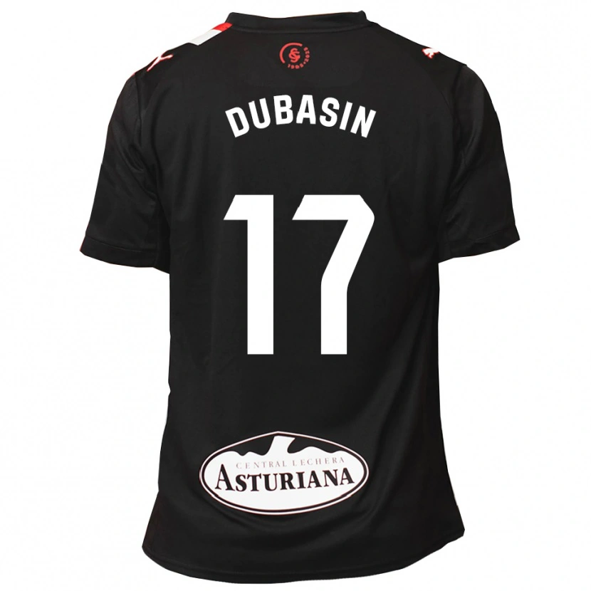 Danxen Hombre Camiseta Jonathan Dubasin #17 Negro Blanco 2ª Equipación 2025/26 La Camisa México