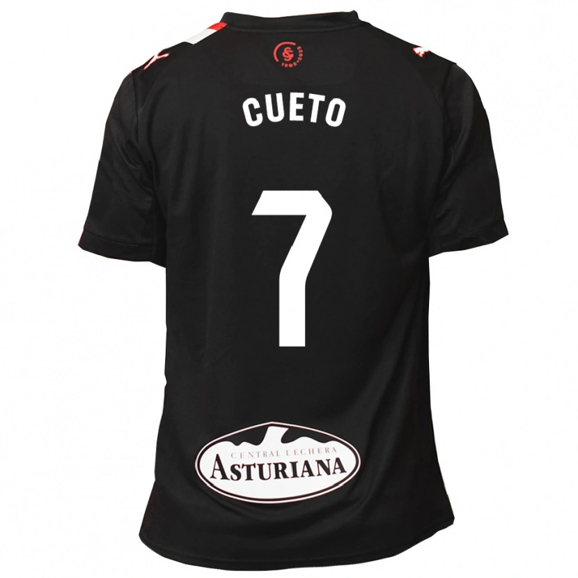 Danxen Hombre Camiseta Nuria Cueto Padrós #7 Negro Blanco 2ª Equipación 2025/26 La Camisa México