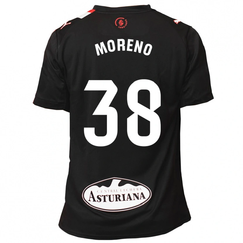 Danxen Hombre Camiseta Gerard Moreno #38 Negro Blanco 2ª Equipación 2025/26 La Camisa México