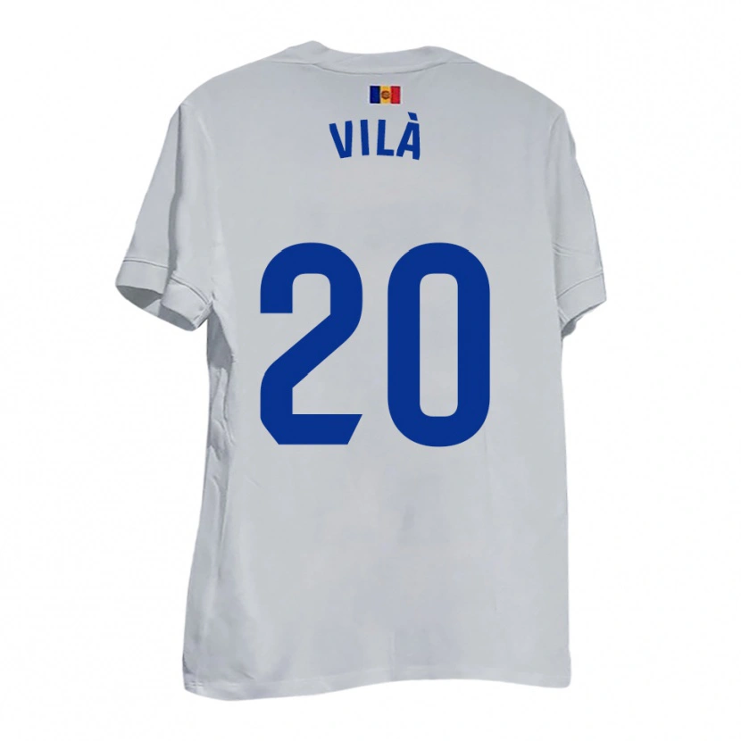 Danxen Hombre Camiseta Martí Vilà #20 Blanco Amarillo Azul 2ª Equipación 2025/26 La Camisa México