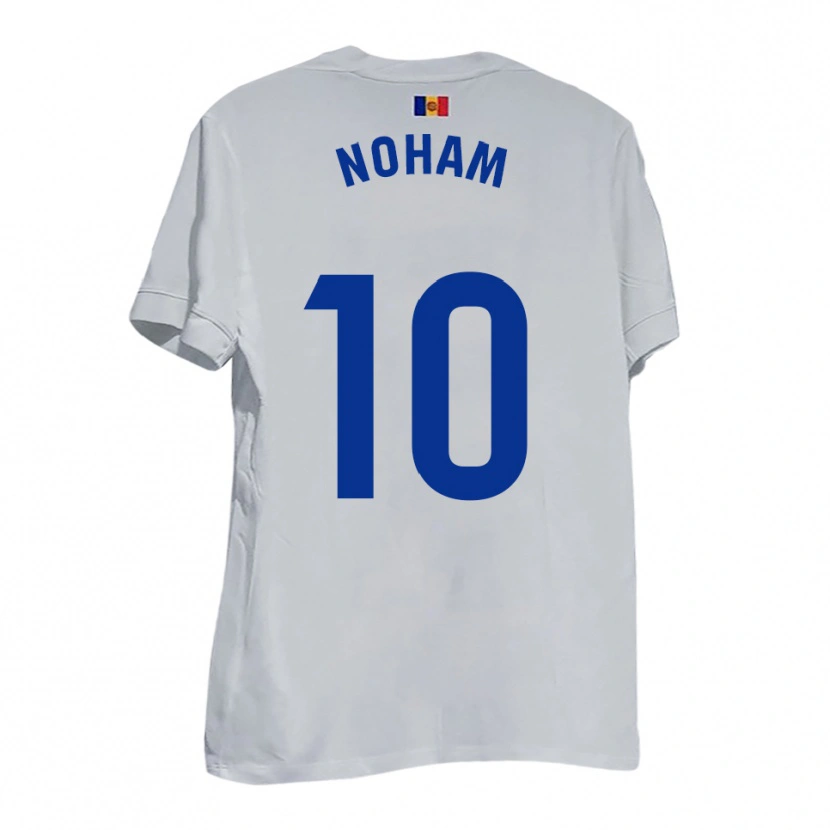 Danxen Hombre Camiseta Noham #10 Blanco Amarillo Azul 2ª Equipación 2025/26 La Camisa México