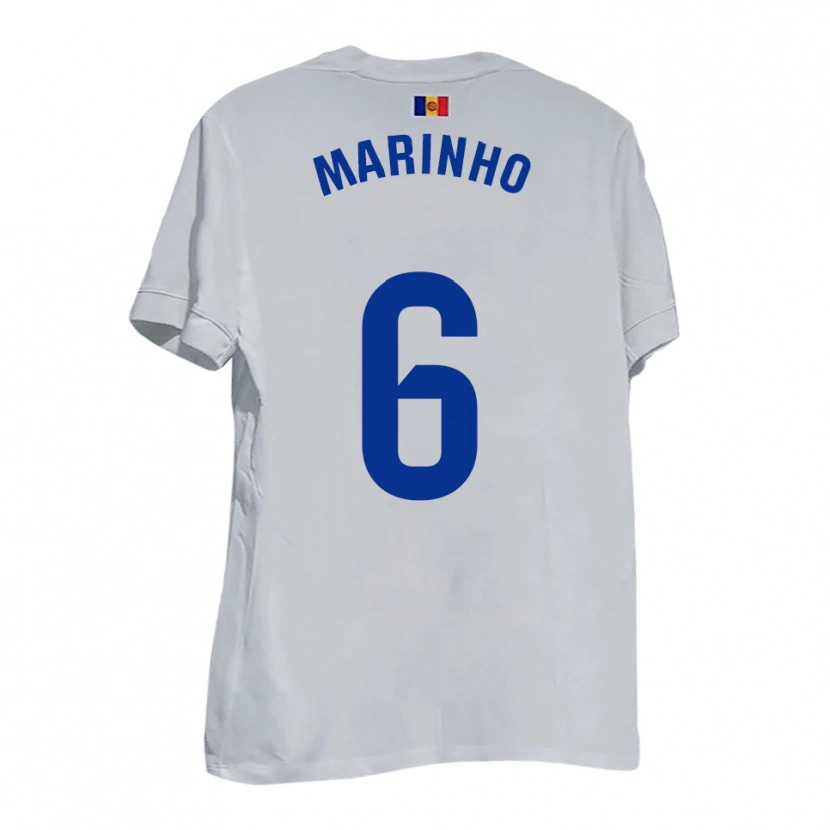 Danxen Hombre Camiseta Tozé Marinho #6 Blanco Amarillo Azul 2ª Equipación 2025/26 La Camisa México