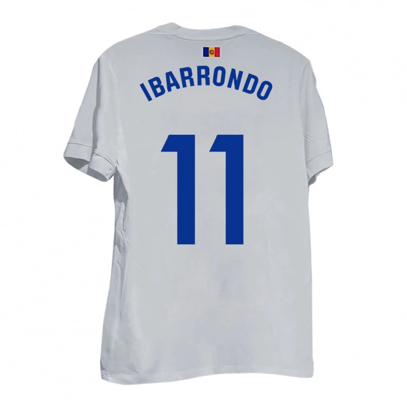 Danxen Hombre Camiseta Alejandro Ibarrondo #11 Blanco Amarillo Azul 2ª Equipación 2025/26 La Camisa México