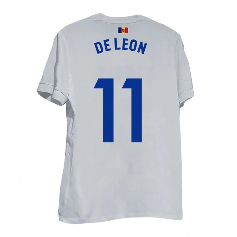 Danxen Hombre Camiseta Lautaro De León #11 Blanco Amarillo Azul 2ª Equipación 2025/26 La Camisa México