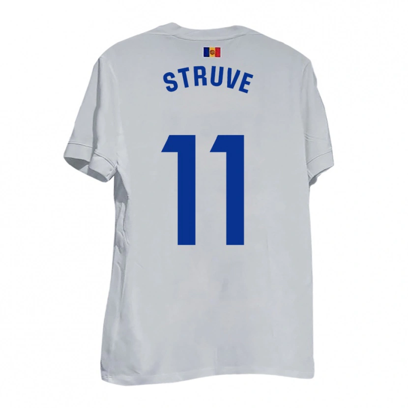 Danxen Hombre Camiseta Biel Struve #11 Blanco Amarillo Azul 2ª Equipación 2025/26 La Camisa México