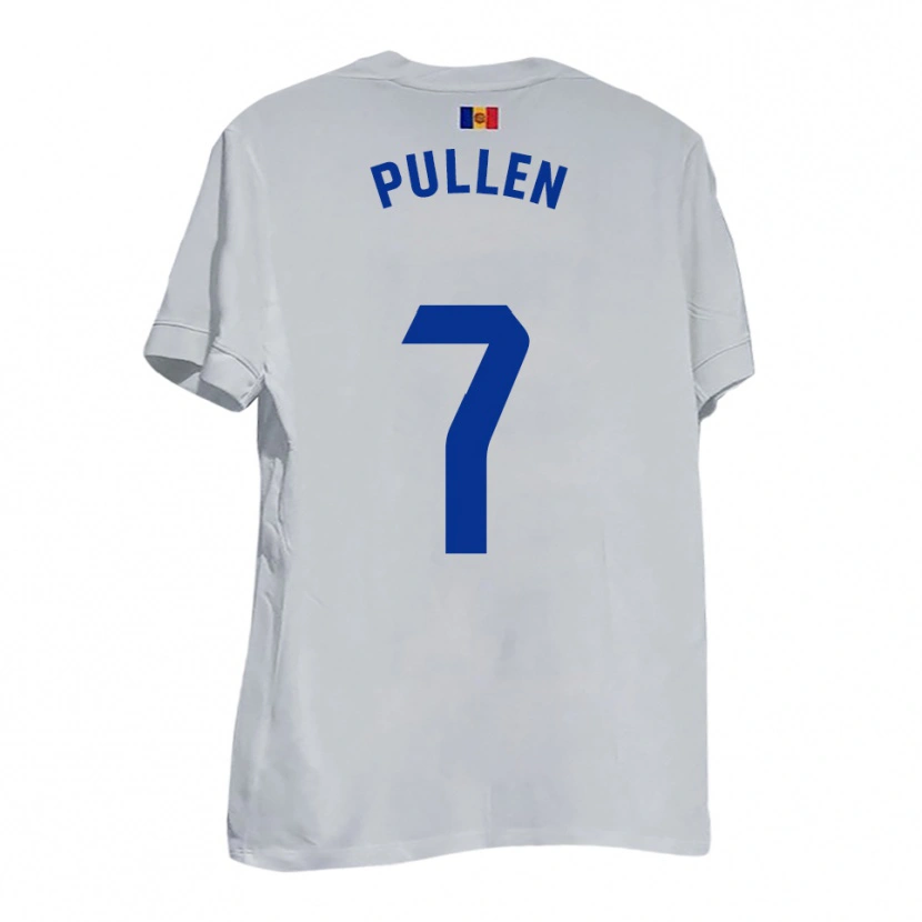 Danxen Hombre Camiseta Luke Pullen #7 Blanco Amarillo Azul 2ª Equipación 2025/26 La Camisa México