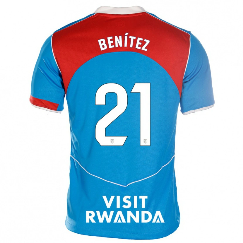 Danxen Hombre Camiseta Fiamma Benítez #21 Azul Blanco Equipación Tercera 2025/26 La Camisa México